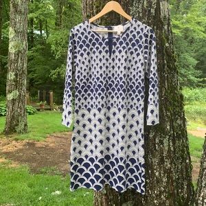 NWT Julie Brown Kole Dress Blue & White